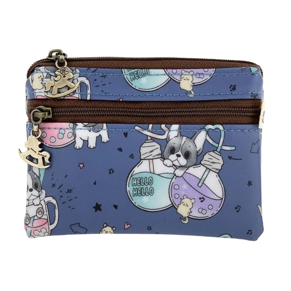 Uma Hana Handbags - Waterproof Boba Frenchie Coin Purse Keychain Pouch Holder